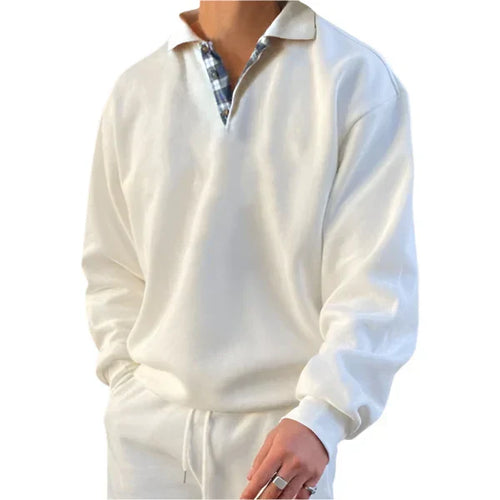 Upton - Comfortabel Heren Polo Sweatshirt