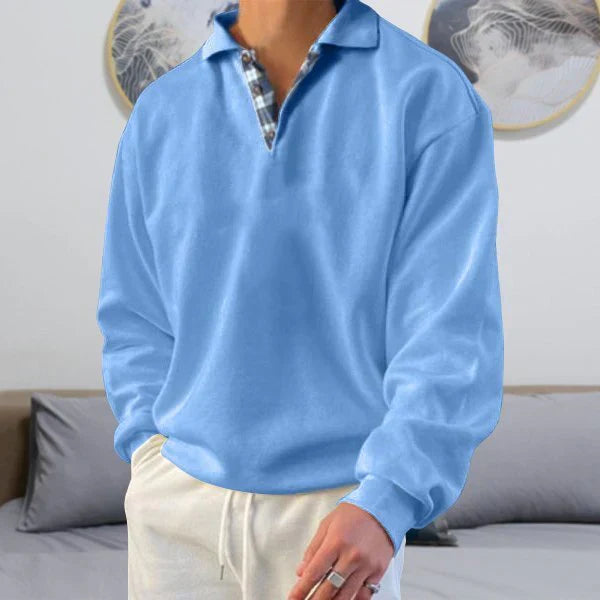 Upton - Comfortabel Heren Polo Sweatshirt