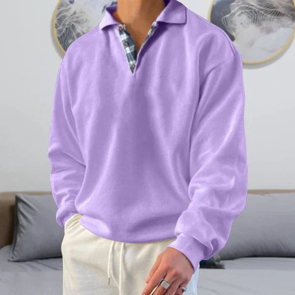 Upton - Comfortabel Heren Polo Sweatshirt