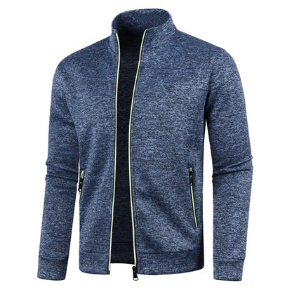 Men's Full-Zip Track Jacket | Lightweight Athletic Layer with Contrast Trim