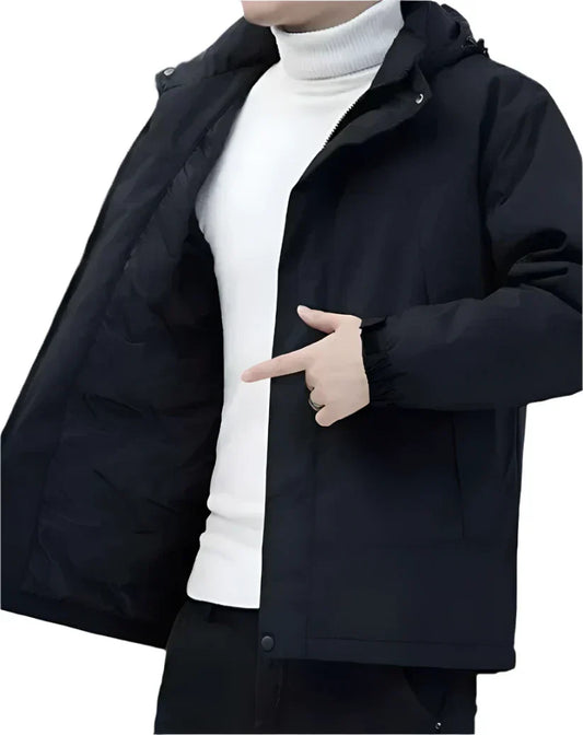 Men's Lightweight Hooded Jacket | Wind-Resistant Zip-Up Outerwear