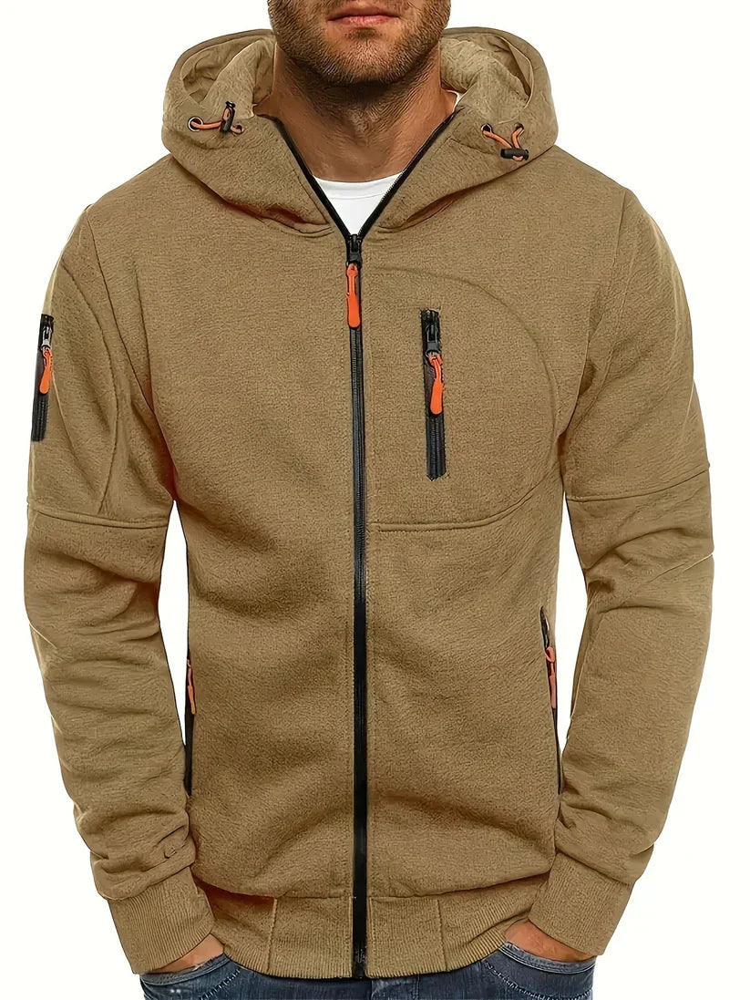 Men’s Full-Zip Hoodie | Tech Knit Fleece | Urban Layer with Zip Pockets