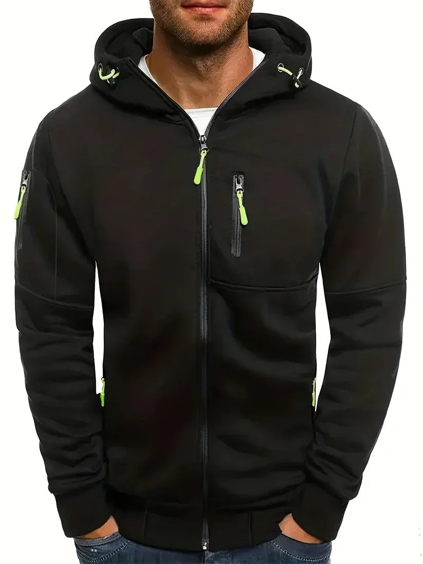 Men’s Full-Zip Hoodie | Tech Knit Fleece | Urban Layer with Zip Pockets