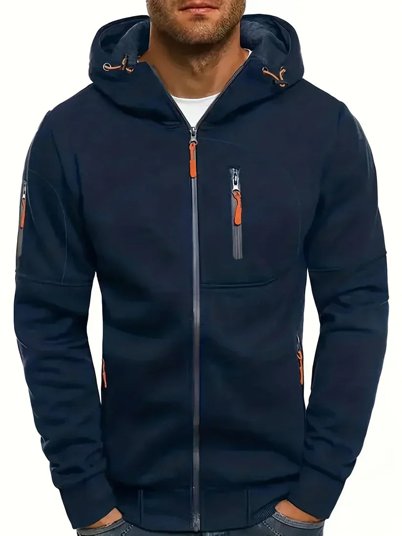 Men’s Full-Zip Hoodie | Tech Knit Fleece | Urban Layer with Zip Pockets
