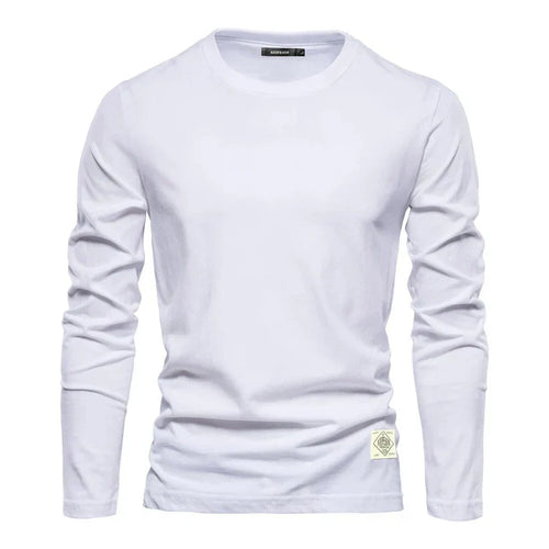 Men’s Long Sleeve Cotton Tee | Everyday Base Layer for Casual Outfits