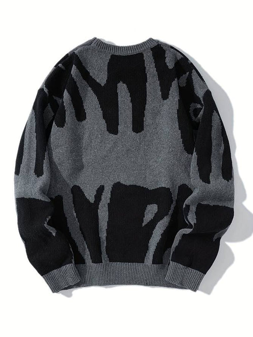 Men’s Patterned Knit Sweater | Casual Crewneck Pullover Canada