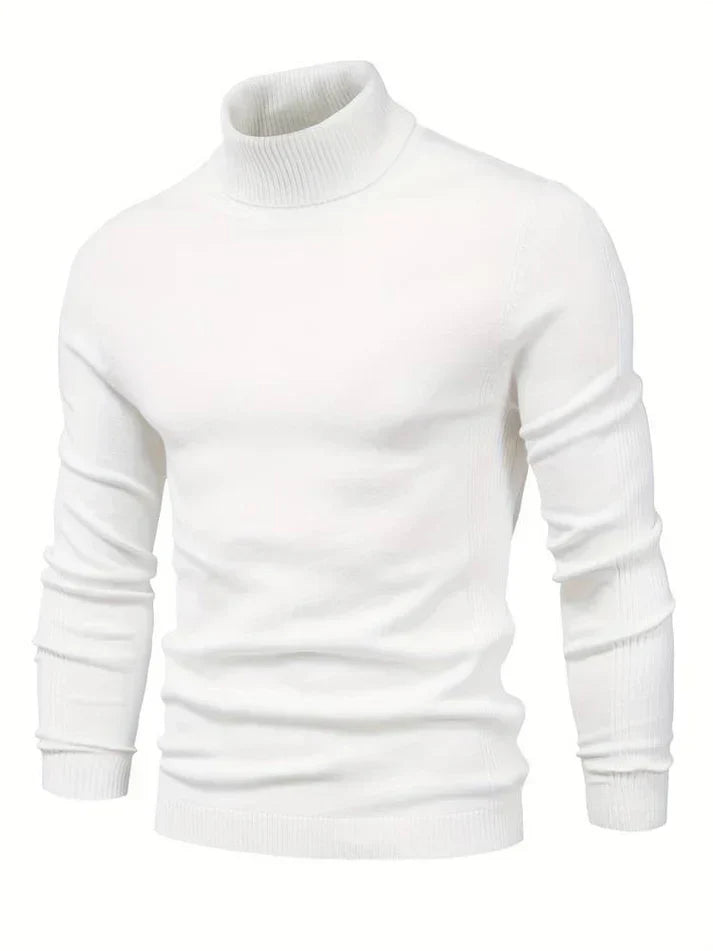 Lightweight Turtleneck Sweater | Fine Knit Pullover | Slim Fit