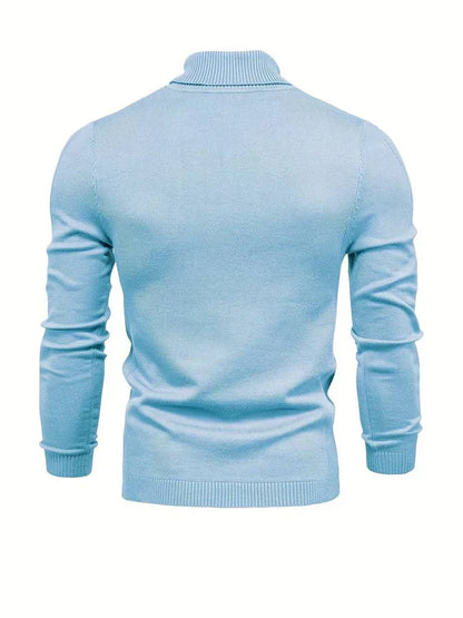 Lightweight Turtleneck Sweater | Fine Knit Pullover | Slim Fit