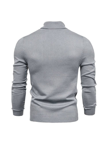 Lightweight Turtleneck Sweater | Fine Knit Pullover | Slim Fit
