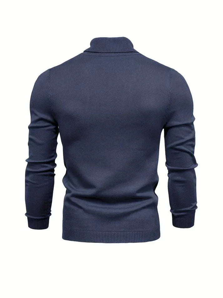 Lightweight Turtleneck Sweater | Fine Knit Pullover | Slim Fit