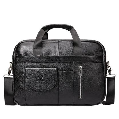 Men’s Leather Messenger Bag | Vintage Work Satchel | Laptop Shoulder Briefcase