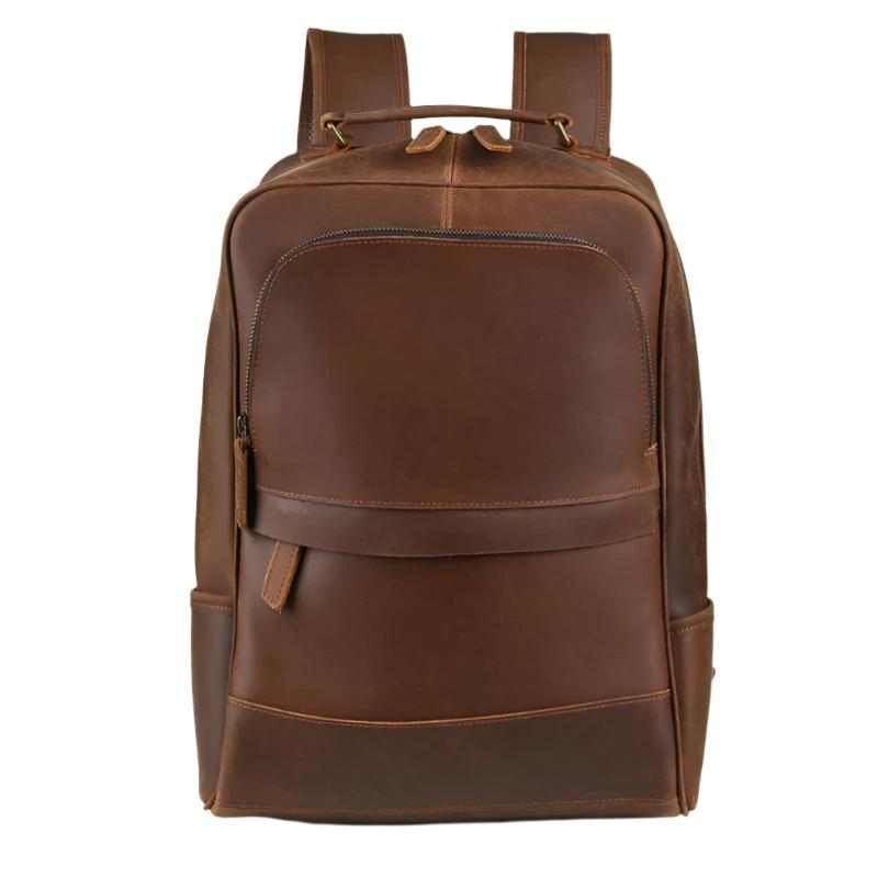 Genuine Leather Backpack | Classic Everyday Carry | Laptop Compartment