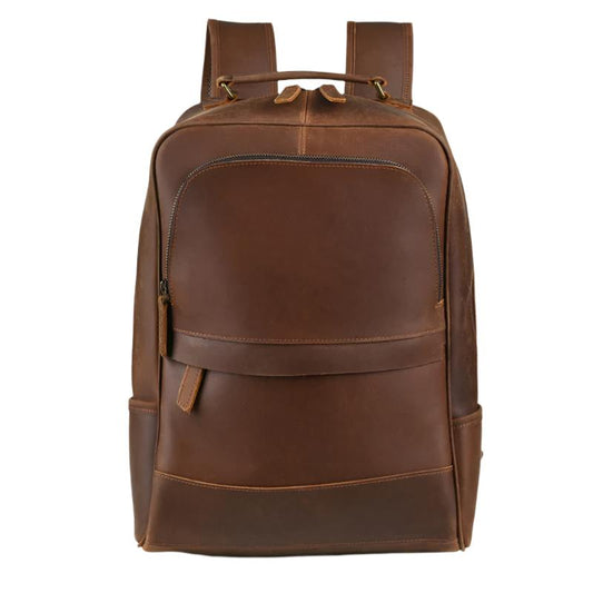 Genuine Leather Backpack | Classic Everyday Carry | Laptop Compartment