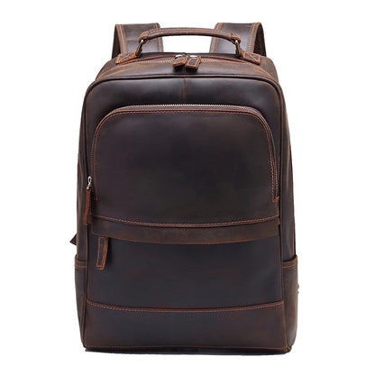 Genuine Leather Backpack | Classic Everyday Carry | Laptop Compartment