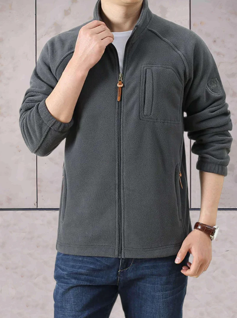 Men’s Full-Zip Stand Collar Jacket | Lightweight Stretch Layer | Casual Outerwear