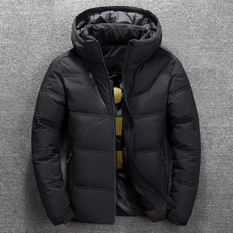 Men's Hooded Winter Puffer Jacket | Windproof Shell | Thermal Insulation