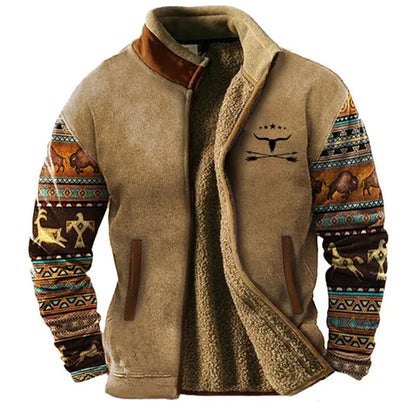 Sherpa Fleece Jacket | Two-Tone Design | Full-Zip Outdoor Layer