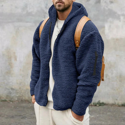 Men’s Sherpa Fleece Zip Jacket | Ultra-Soft Casual Outerwear for Cool Weather