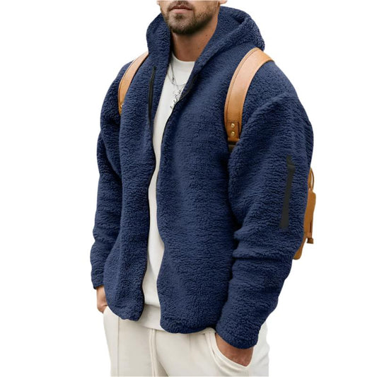 Men’s Sherpa Fleece Zip Jacket | Ultra-Soft Casual Outerwear for Cool Weather