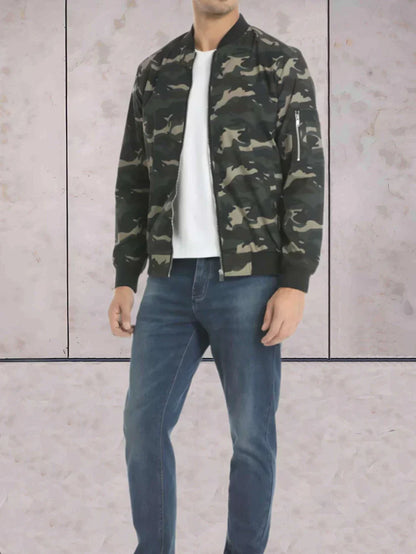 Men’s Lightweight Bomber Jacket | Zip-Up Casual Layer | Spring & Fall Streetwear