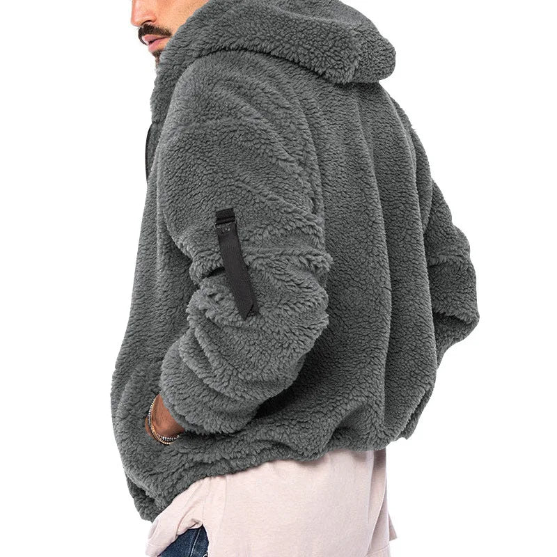 Men’s Sherpa Fleece Zip Jacket | Ultra-Soft Casual Outerwear for Cool Weather
