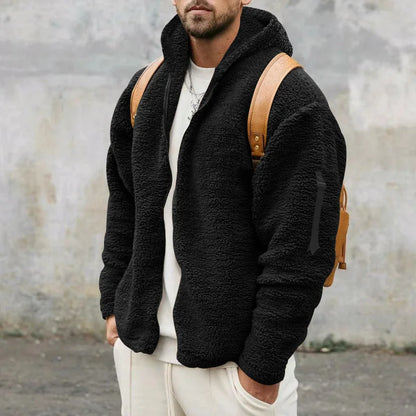 Men’s Sherpa Fleece Zip Jacket | Ultra-Soft Casual Outerwear for Cool Weather