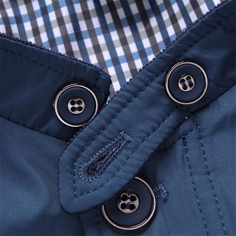 Men’s Lightweight Stand Collar Jacket | Button-Up Midlayer | Spring-Fall Casual Outerwear