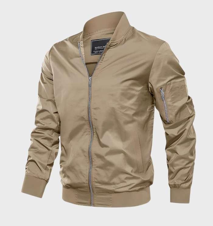 Men’s Lightweight Bomber Jacket | Zip-Up Casual Layer | Spring & Fall Streetwear