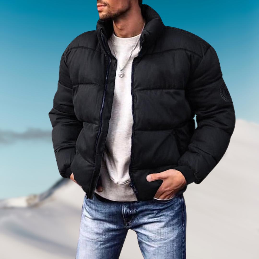 Men’s Insulated Puffer Jacket | Warm Quilted Outerwear | Winter Casual Zip-Up