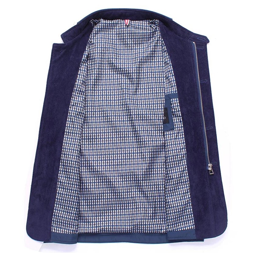 Men’s Lightweight Stand Collar Jacket | Button-Up Midlayer | Spring-Fall Casual Outerwear
