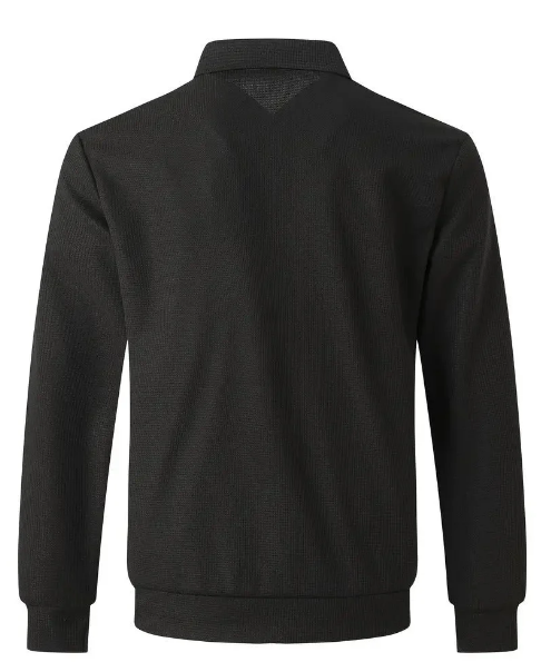 Men's Lightweight Zip Jacket | Textured Cotton Blend | Casual Spring Outerwear