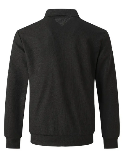 Men's Lightweight Zip Jacket | Textured Cotton Blend | Casual Spring Outerwear