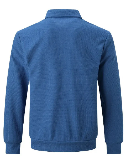 Men's Lightweight Zip Jacket | Textured Cotton Blend | Casual Spring Outerwear