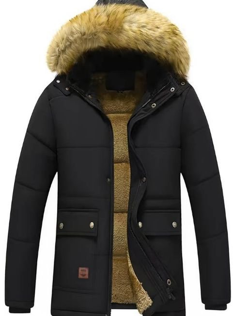 Men’s Winter Parka | Faux Fur Hood | Sherpa-Lined Heavyweight Jacket