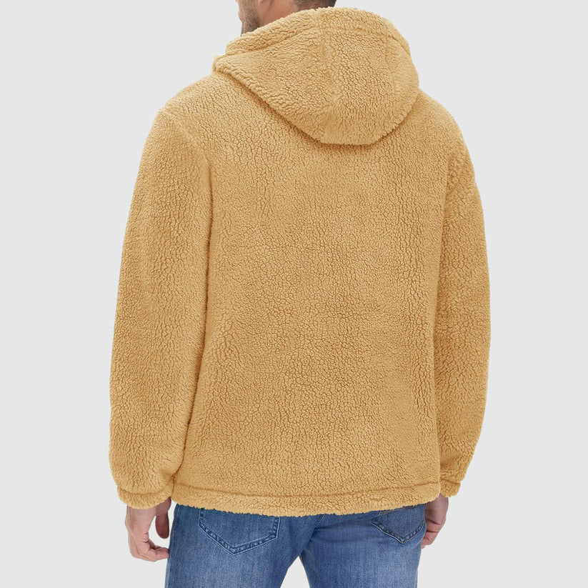 Teddy Fleece Zip Hoodie | Relaxed Fit Sherpa Jacket for Milder Weather