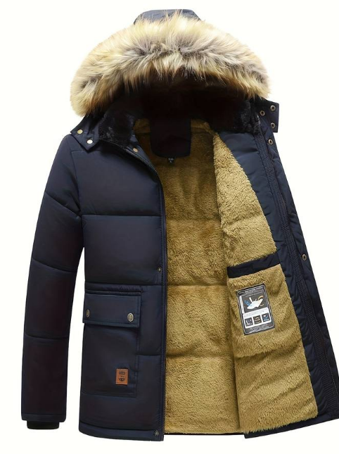Men’s Winter Parka | Faux Fur Hood | Sherpa-Lined Heavyweight Jacket