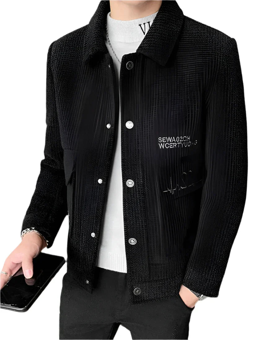 Men's Corduroy Shirt Jacket | Textured Overshirt Style | Button Front