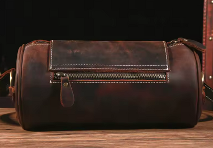 Vintage Leather Toiletry Bag | Men’s Travel Dopp Kit Canada