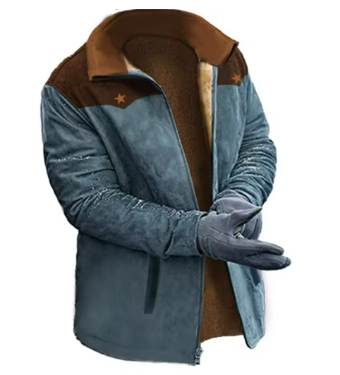Men’s Shearling-Lined Suede Jacket | Faux Fur Interior | Cold-Weather Outerwear