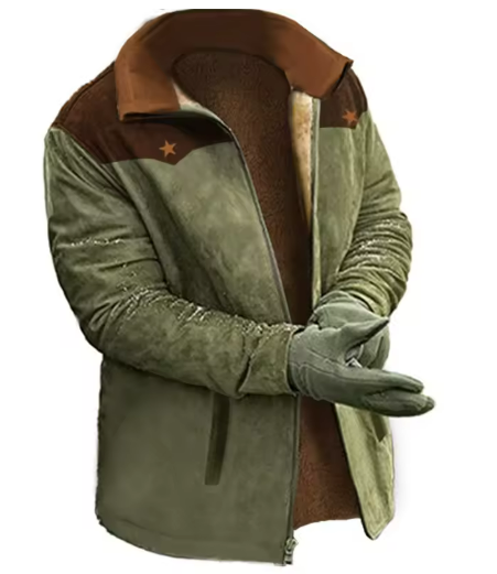 Men’s Shearling-Lined Suede Jacket | Faux Fur Interior | Cold-Weather Outerwear