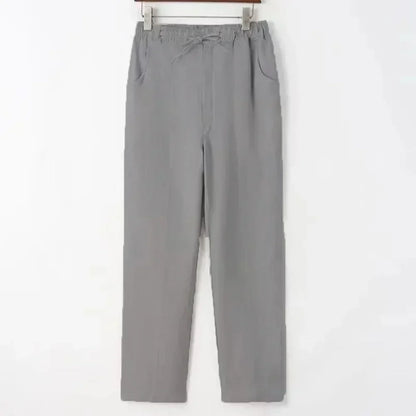 Men’s Linen-Blend Drawstring Pants | Relaxed Fit | Lightweight Summer Trousers