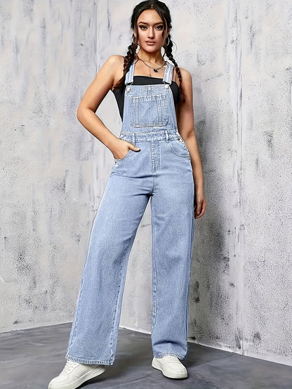 Classic Denim Overalls | Relaxed Fit | Adjustable Straps