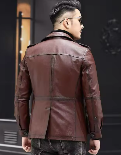 Men’s Faux Leather Field Jacket | Utility Pockets | Midweight Fall Outerwear