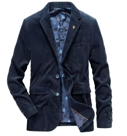 Men’s Corduroy Blazer with Lining | Textured Casual Jacket | Fall Office or Weekend Layer