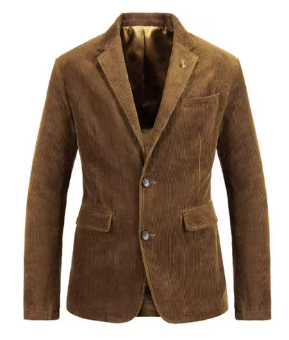 Men’s Corduroy Blazer with Lining | Textured Casual Jacket | Fall Office or Weekend Layer