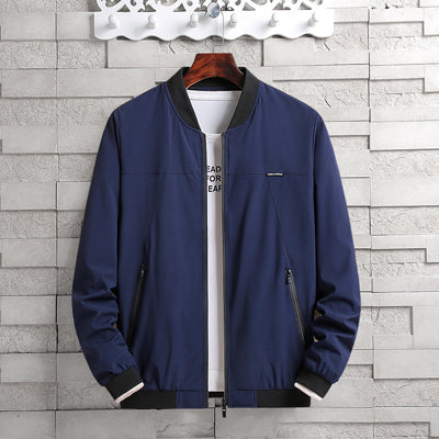 Men’s Lightweight Bomber Jacket | Casual Zip-Up with Ribbed Trim | Spring-Fall Street Style
