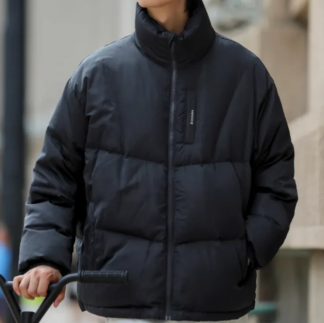 Heavyweight Down-Style Puffer | Windproof Shell & High Neck | Winter-Ready Jacket