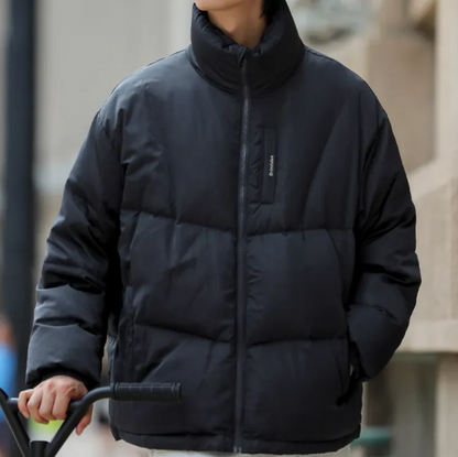 Heavyweight Down-Style Puffer | Windproof Shell & High Neck | Winter-Ready Jacket