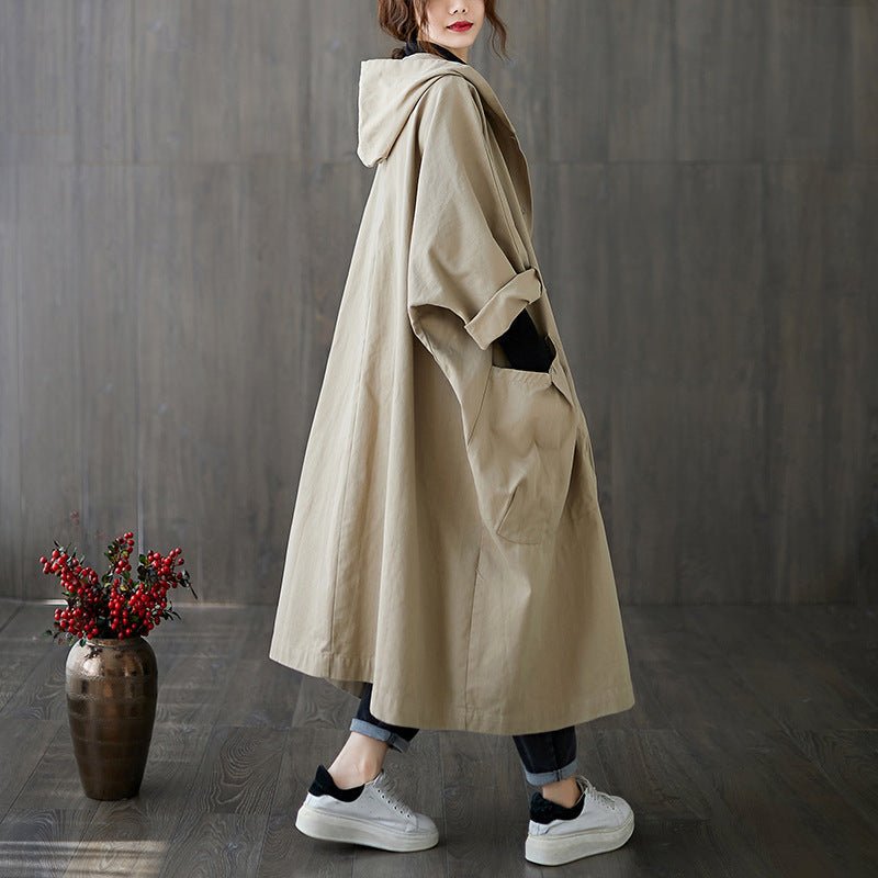 Oversized Hooded Coat | Relaxed Fit | Lightweight Cotton Blend | Casual Layer