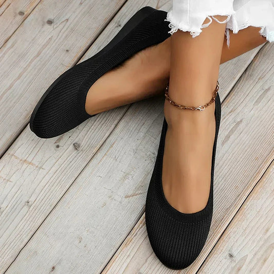 Knit Ballet Flats | Cushioned Insole | Lightweight Everyday Comfort